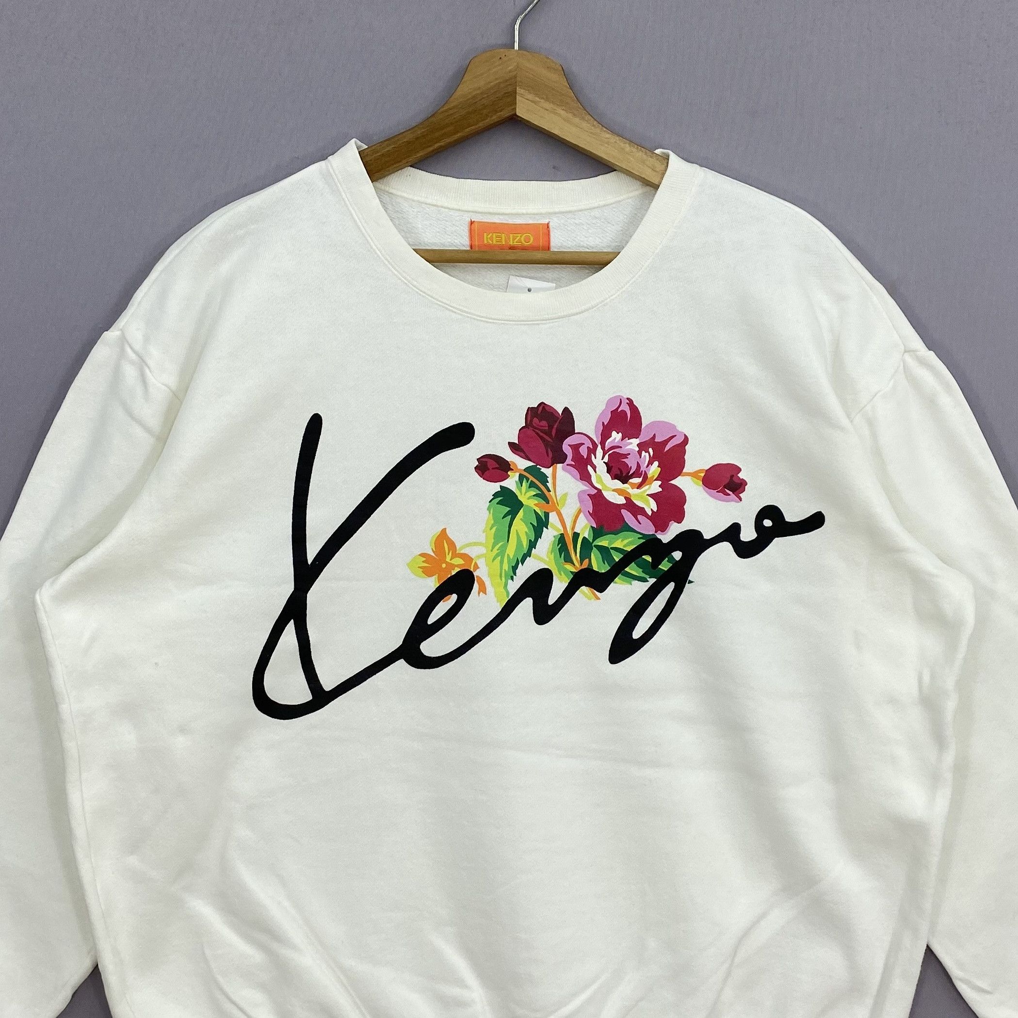 Kenzo Vintage Y2K Kenzo Pullover Sweatshirt Floral Crewneck Jumper Size US M / EU 48-50 / 2 - 2 Thumbnail