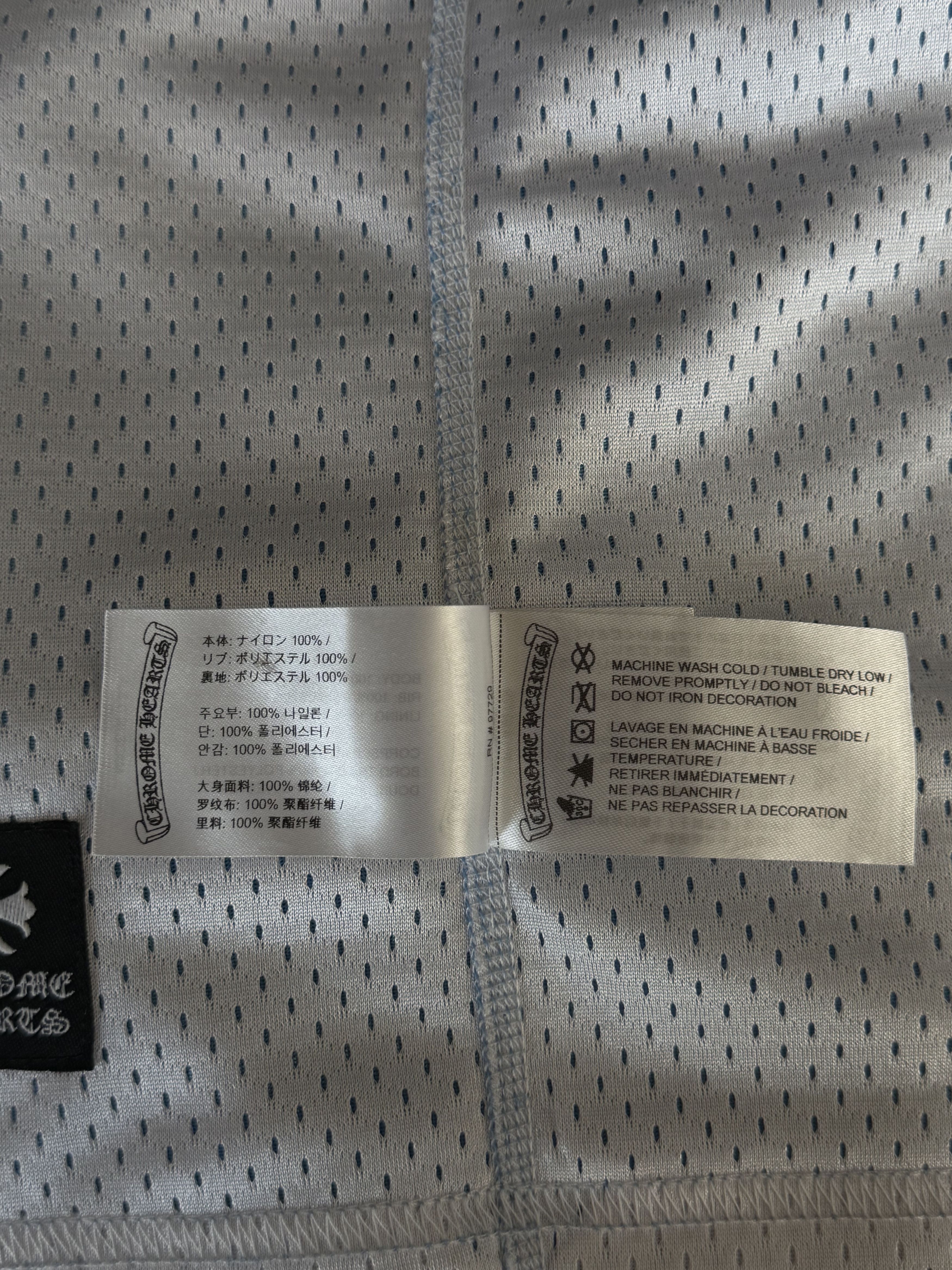 Chrome Hearts Chrome Hearts Blue & White Logo Reversible Mesh Jersey Size US M / EU 48-50 / 2 - 6 Thumbnail