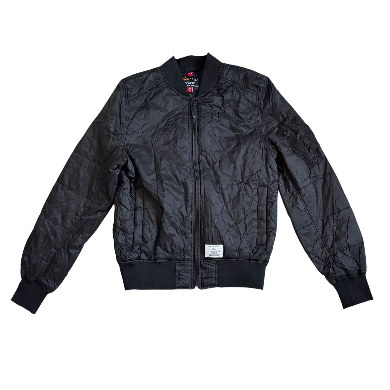 Alpha Industries L-2B Quilted Flight Jacket Black