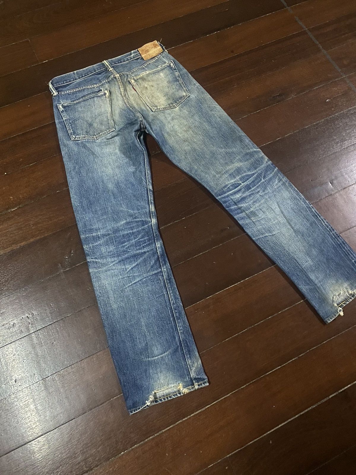 Full Count & Co. FIRE 🔥 FULL COUNT RUSTY DISTRESSED NICE FADED Size US 33 - 16 Thumbnail