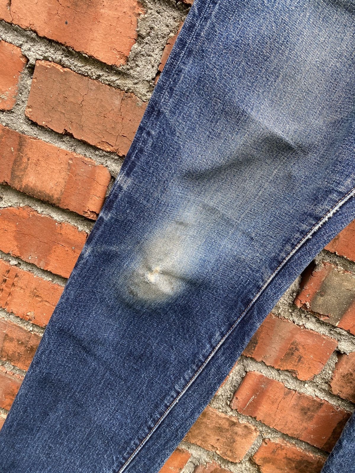 Denime W34x31 vintage denime redline leather patch jerky JAPAN Size US 34 / EU 50 - 5 Thumbnail