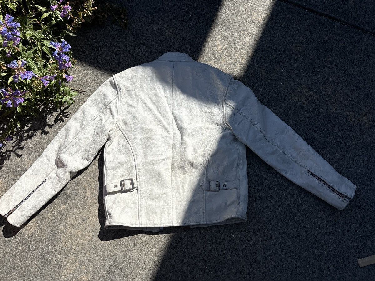 Other 90s White Leather Motorcycle Jacket Size US M / EU 48-50 / 2 - 4 Thumbnail
