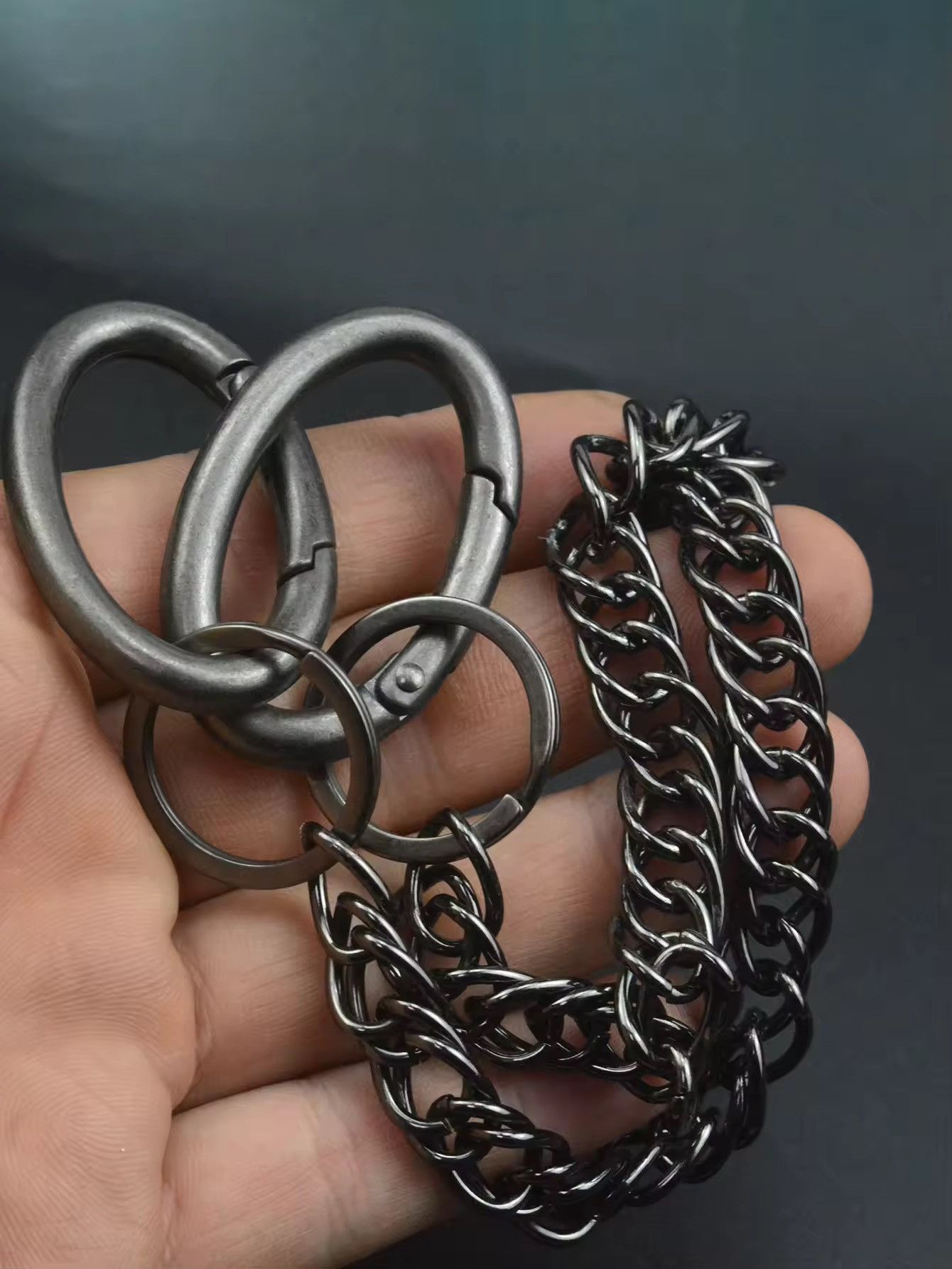 Other duoble oval carabiner pant wallet chain Size ONE SIZE - 3 Thumbnail