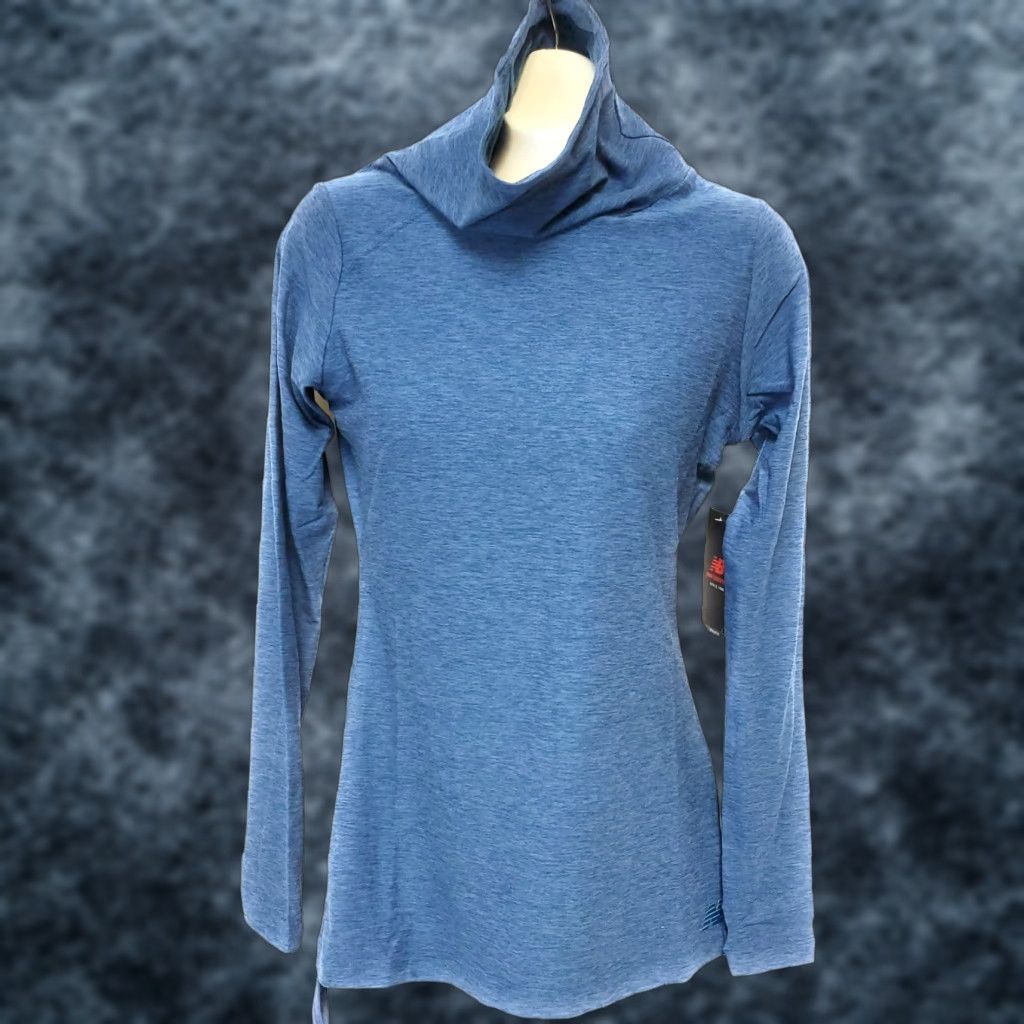 New Balance New Balance Womens Shirt navy blue Transform Cowl Layer Athletic Shirt S Size Womens Mens Girls Size S / US 4 / IT 40 - 1 Thumbnail