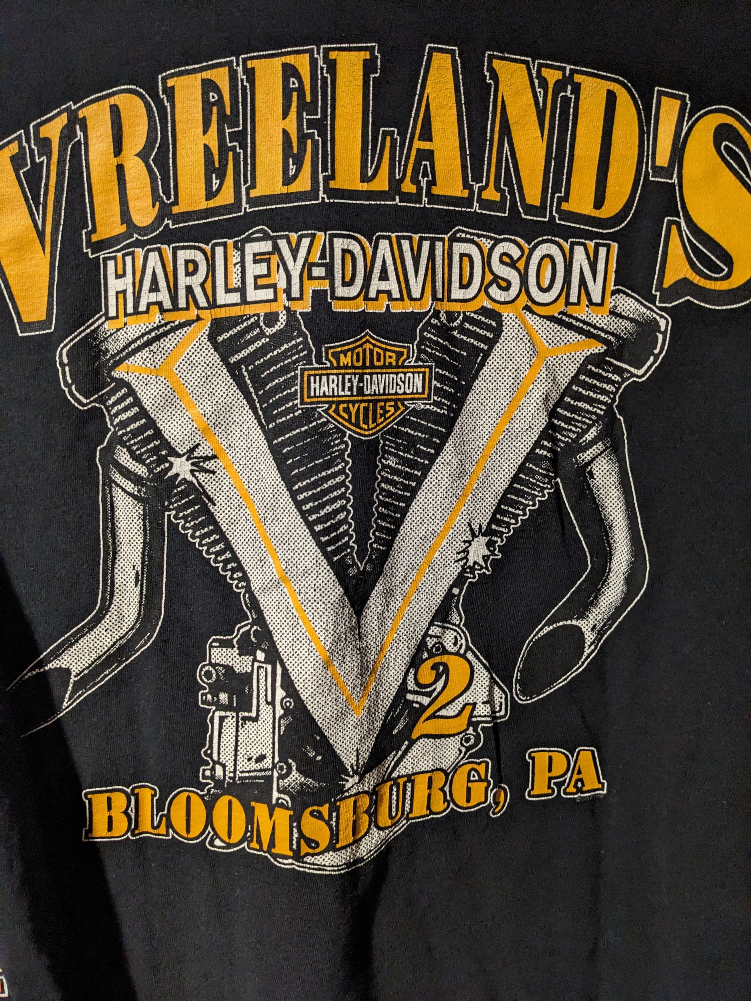 Harley Davidson × Vintage Vintage Harley Davidson Motorcycle Long-Sleeve T-Shirt Size US XL / EU 56 / 4 - 2 Thumbnail