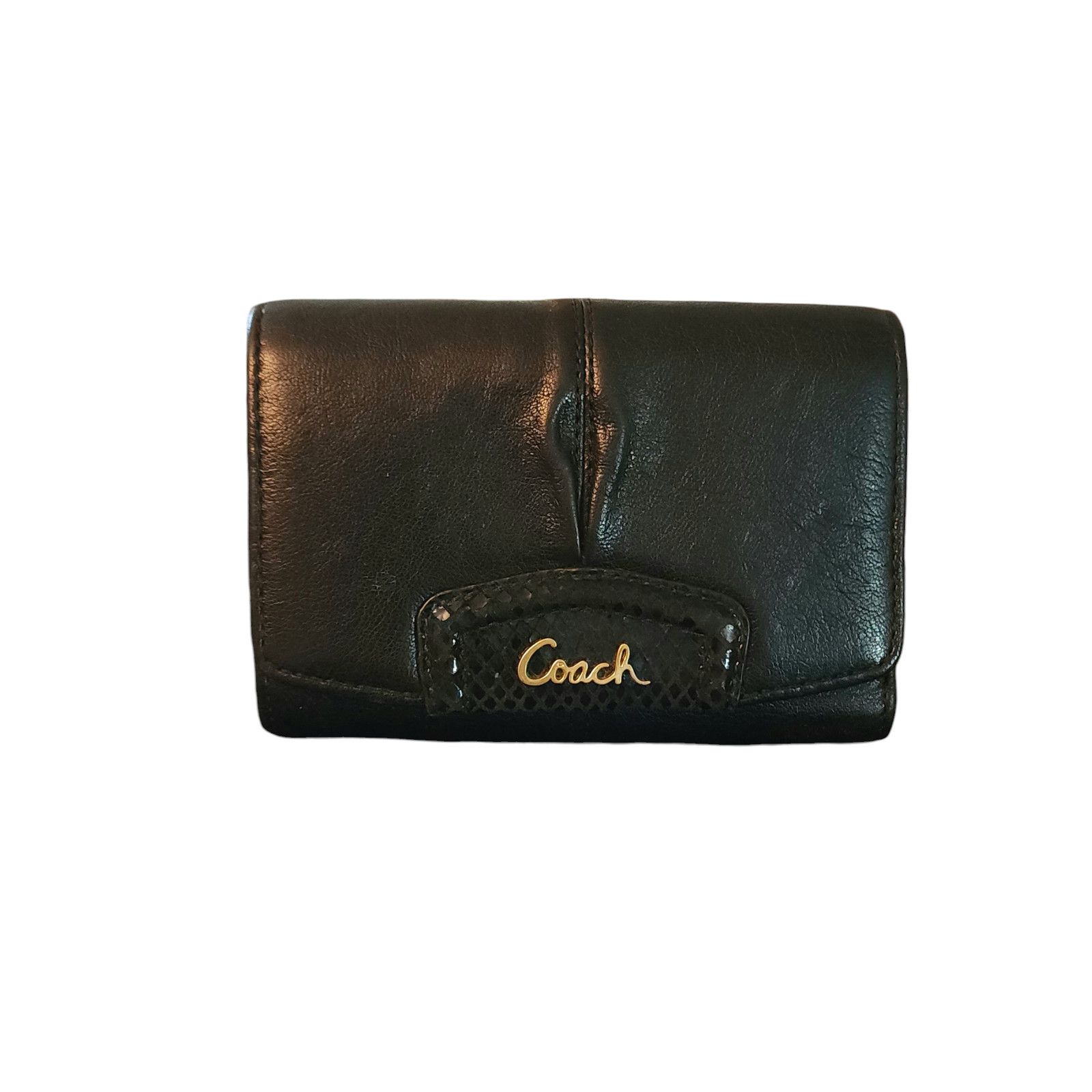 Coach Coach Ashley black leather tri-fold wallet Size ONE SIZE - 1 Thumbnail