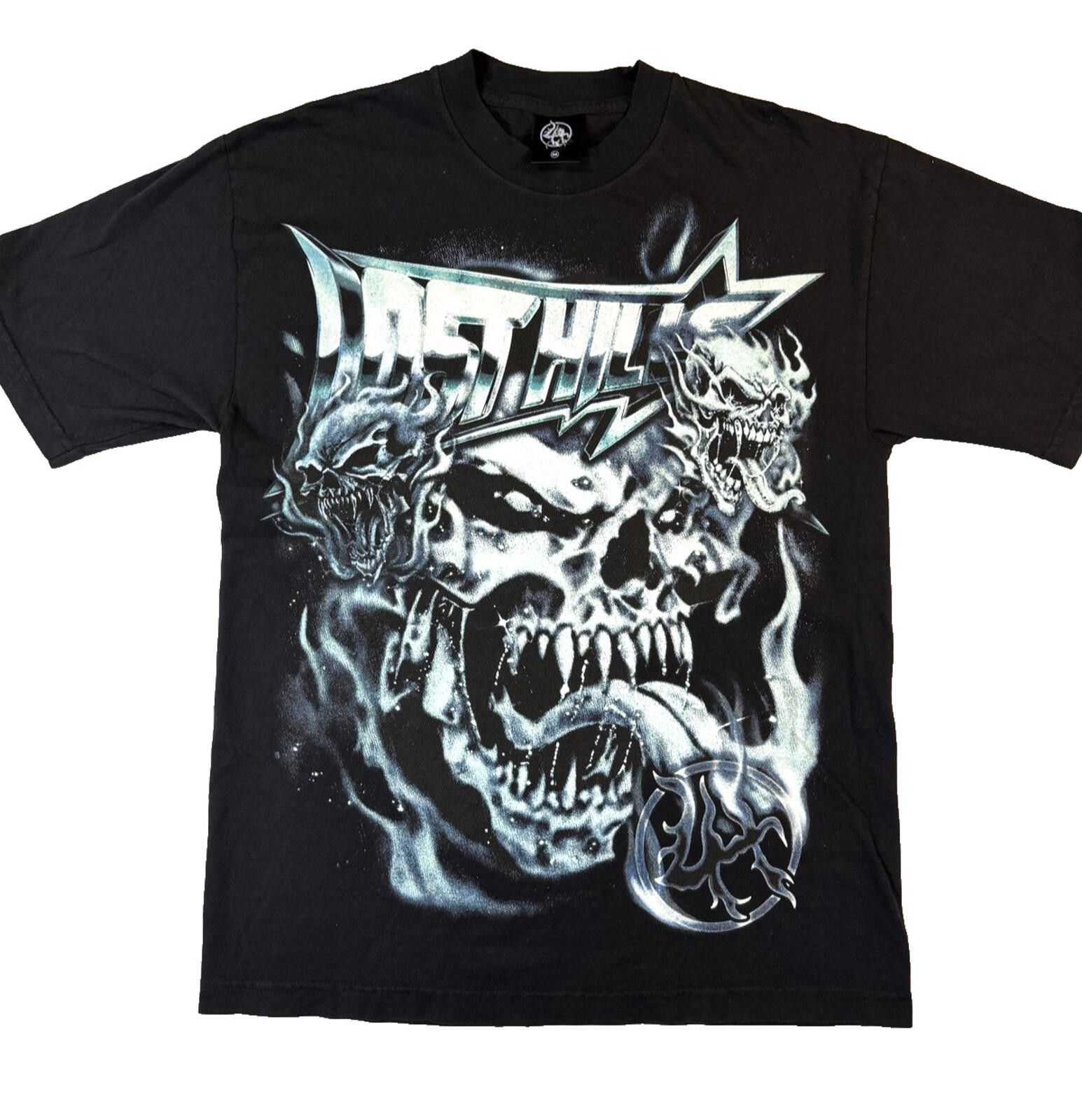 Lost hills Lost Hills Shirt Mens M Black Skull Flames Streetwear Metal Size US M / EU 48-50 / 2 - 1 Thumbnail