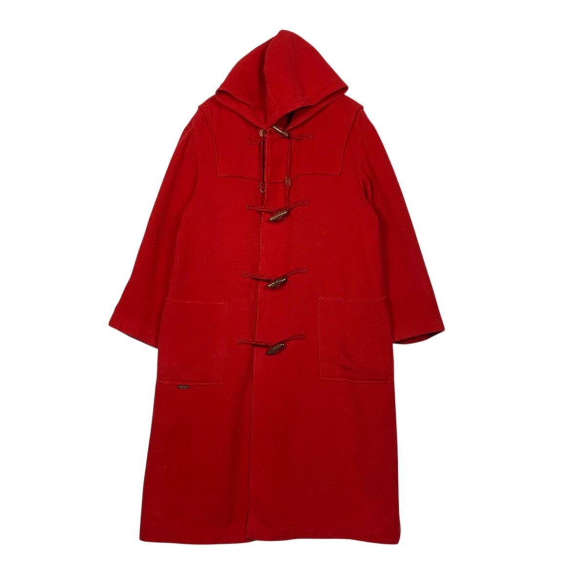 Japanese Brand Mademoiselle Non Non Red Wool Duffle Coat Size M / US 6-8 / IT 42-44 - 1 Thumbnail