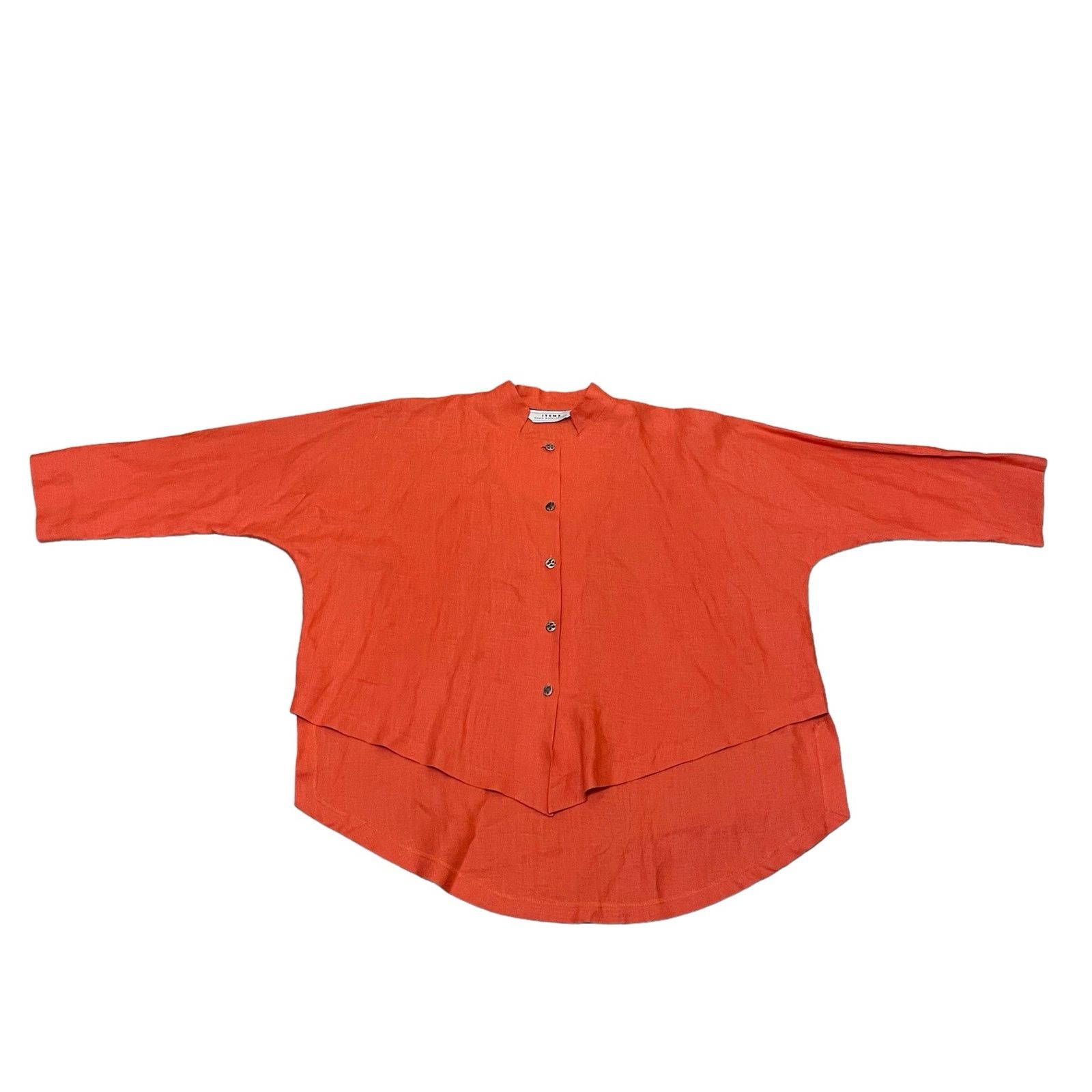 Other ITEMZ Chris Baumgartner Button Up Top Linen Boho One Size Size ONE SIZE - 4 Thumbnail