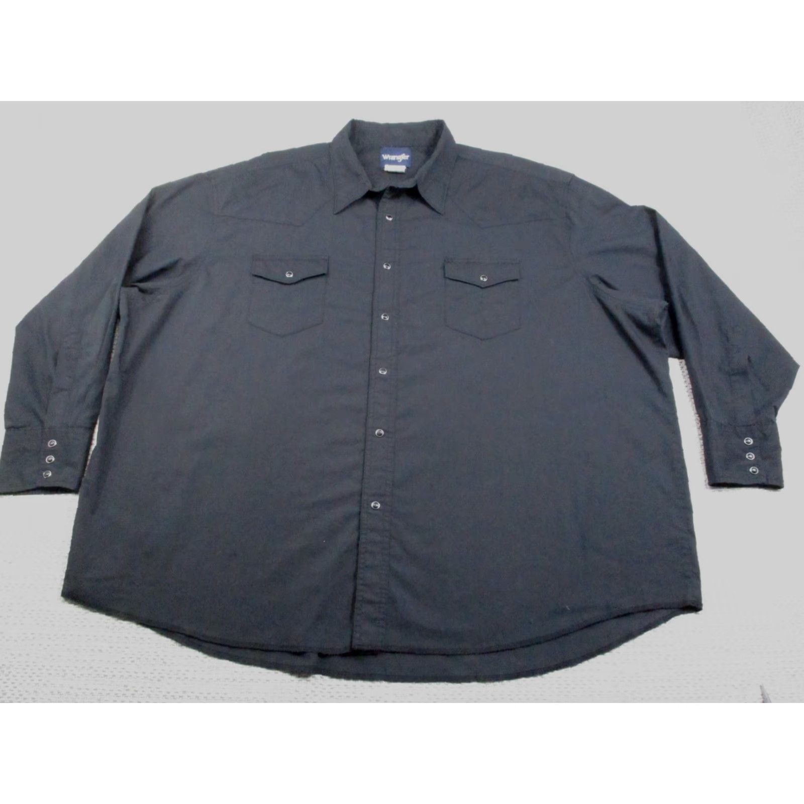 Wrangler VINTAGE Wrangler Shirt Mens 3XL Black Western Snap Button Team BBQ Logo Long Sleeve Size US XXL / EU 58 / 5 - 3 Thumbnail