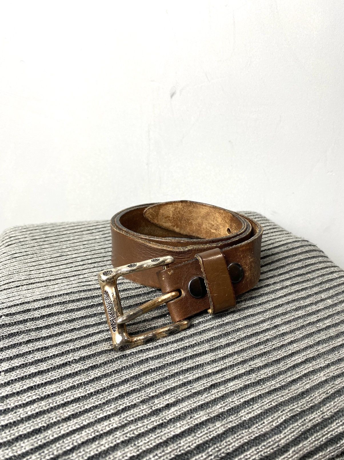 Cowboy Equipment Rare! Vintage USA Leather Belt Western Cowboy Style Texas Size ONE SIZE - 1 Thumbnail