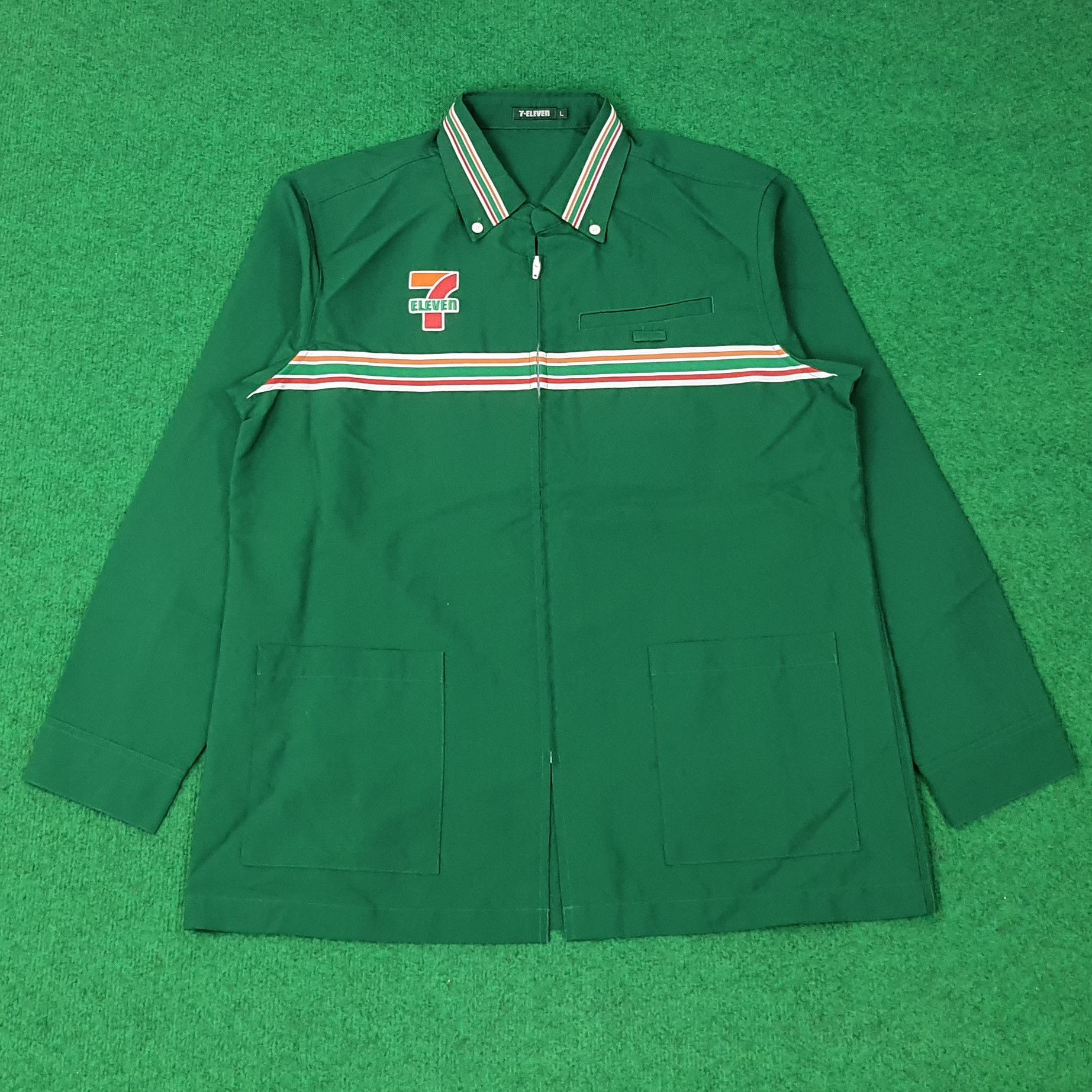 Japanese Brand Vintage 7 Eleven Japan staff Uniform C259N43 Size US M / EU 48-50 / 2 - 1 Thumbnail