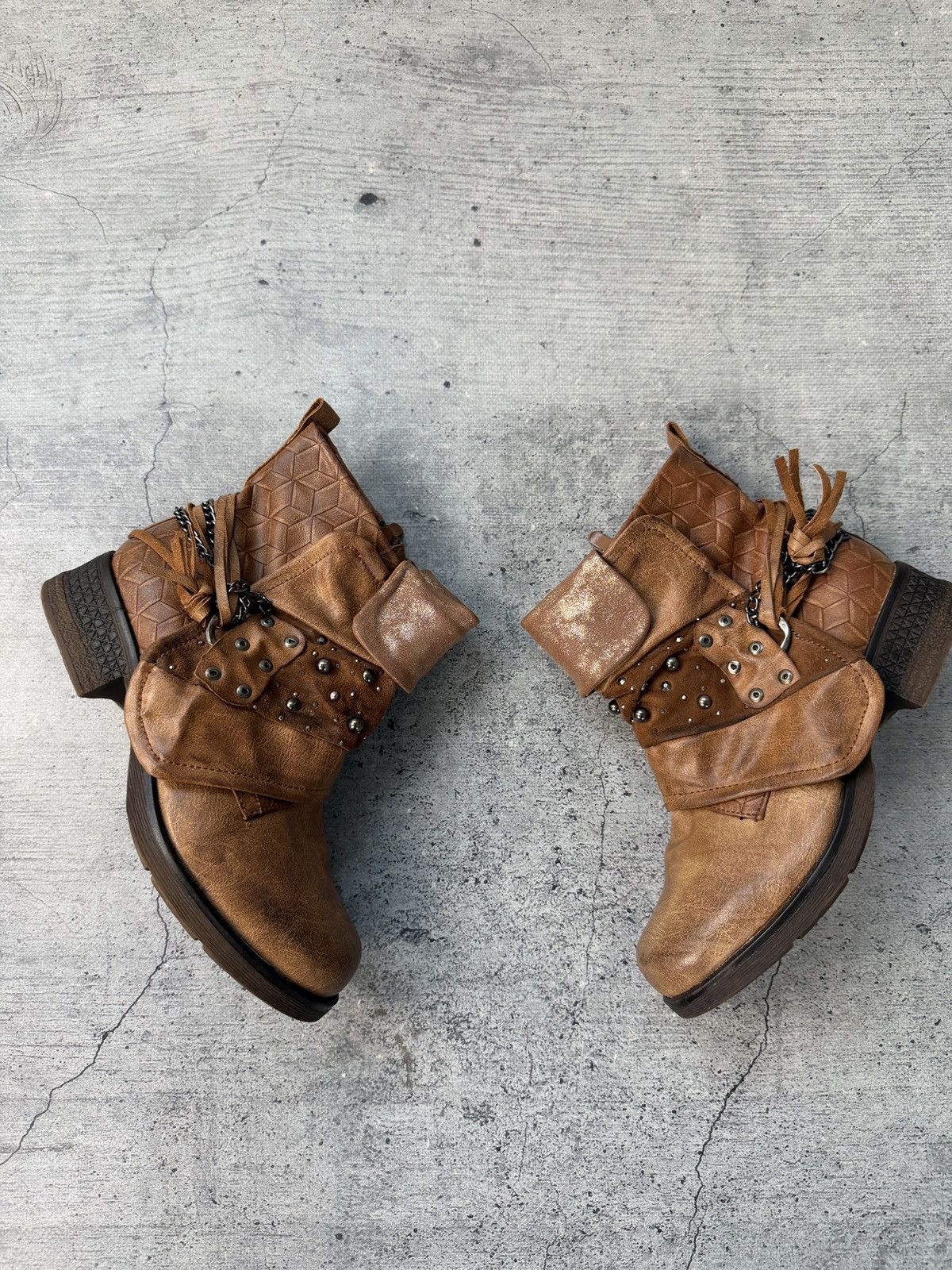 A.S.98 Vintage Italian AS 98 Rick Owens Style Leather Biker Boots Size US 5 / EU 37 - 1 Thumbnail