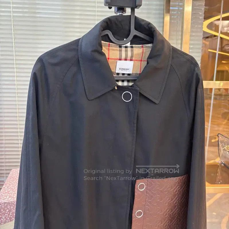 Burberry Burberry Black Cotton Long Coat for Women. Size S / US 4 / IT 40 - 9 Thumbnail