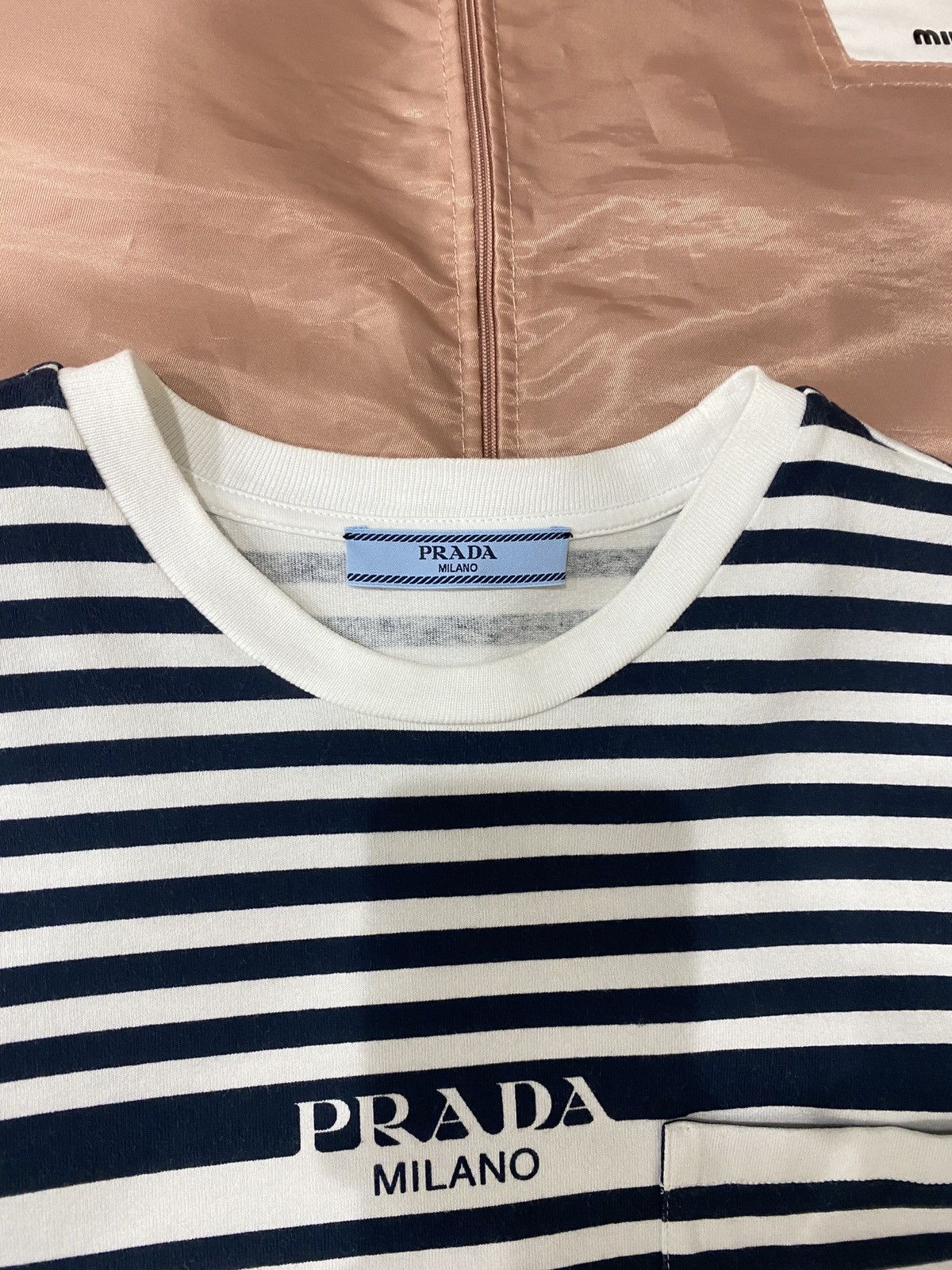 Prada PRADA Long-Sleeve T-Shirt/Top with Logo Size S / US 4 / IT 40 - 7 Thumbnail