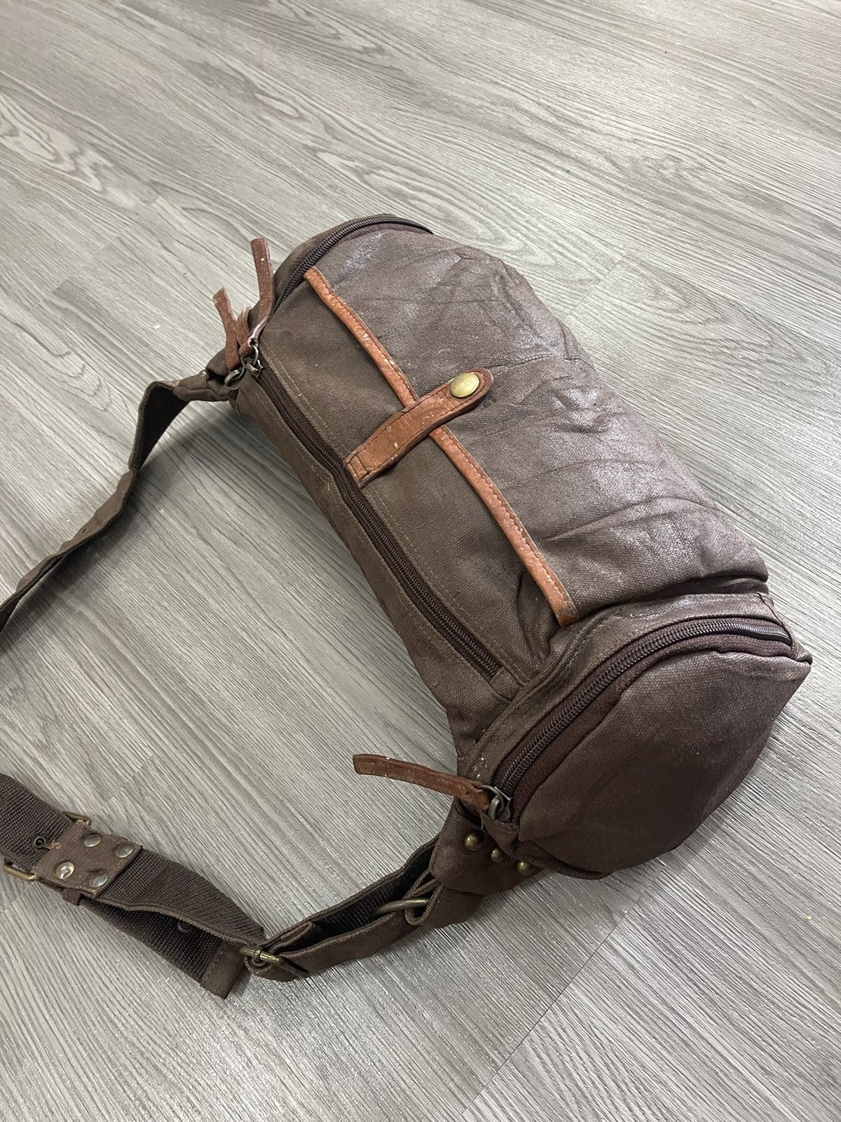 Japanese Brand × RAGEBLUE Rageblue multi compartment waxed crossbody bag Size ONE SIZE - 4 Thumbnail