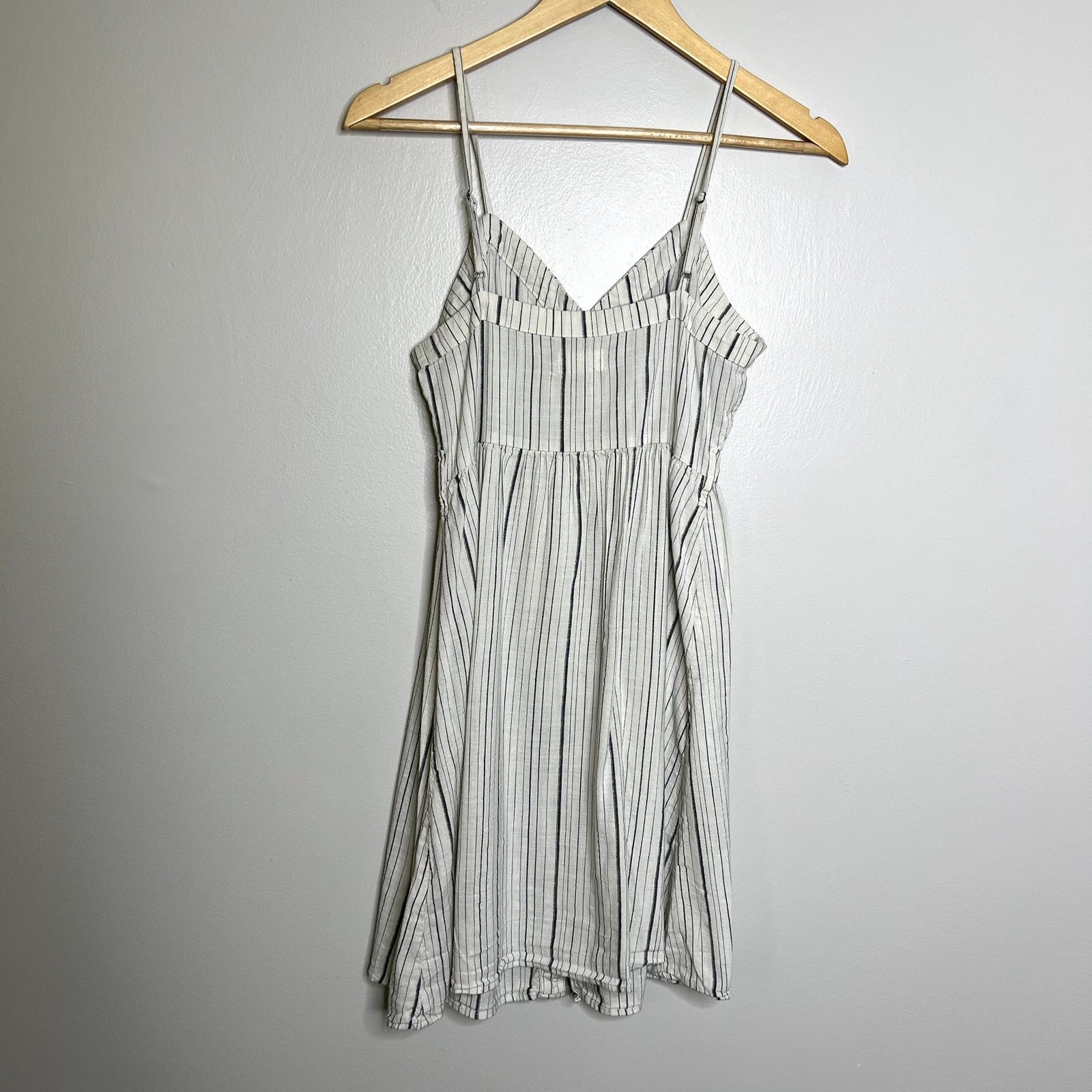 Other SO White Striped Button Down Dress Size M / US 6-8 / IT 42-44 - 5 Thumbnail