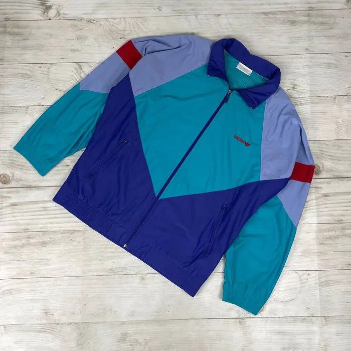 Adidas Vintage Adidas Track Jacket 80s Windbreaker Retro Y2K Size US L / EU 52-54 / 3 - 1 Thumbnail