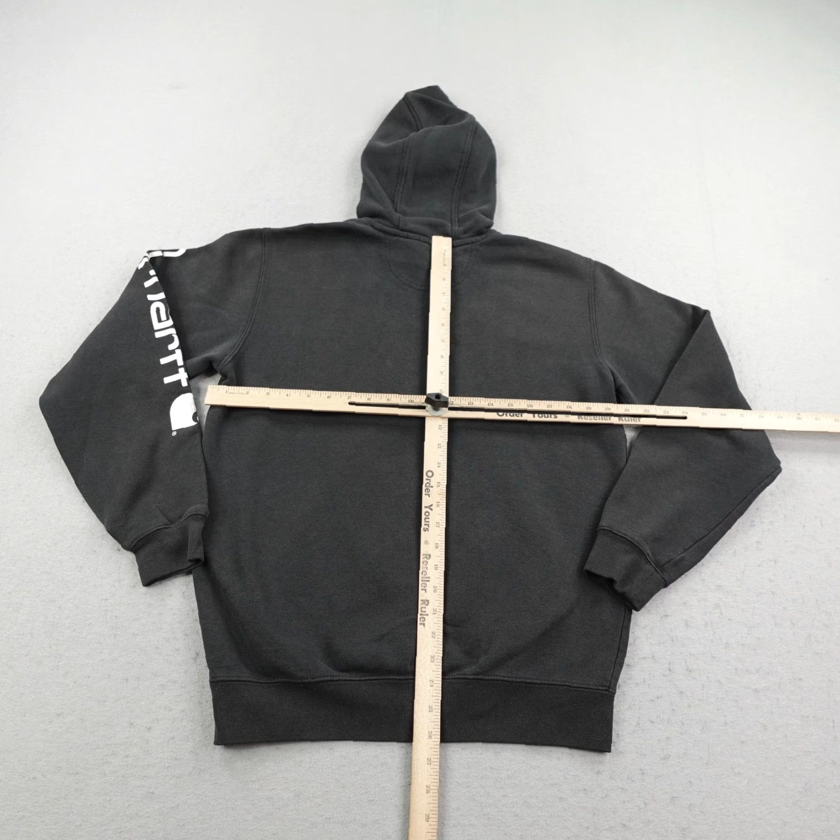 Carhartt VINTAGE Carhartt Hoodie Shirt Mens Small Black Graphic Pullover Work Sweatshirt Gray/Black 90s Outdoor Mens Size US S / EU 44-46 / 1 - 5 Thumbnail