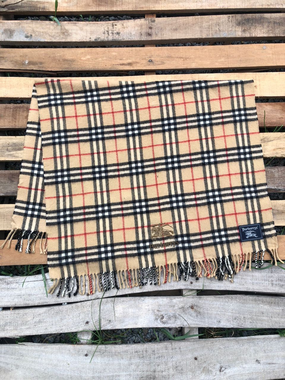 Burberry × Vintage Vintage 90s Burberrys Nova Check Oversized Scarves/Muffler Size ONE SIZE - 2 Thumbnail