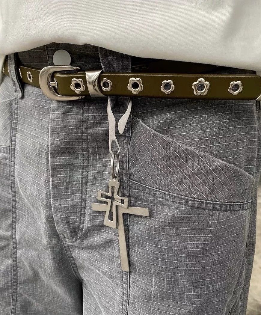 Japanese Brand × Vintage Retro punk gothic double cross keychain pendant y2k Size ONE SIZE - 1 Thumbnail