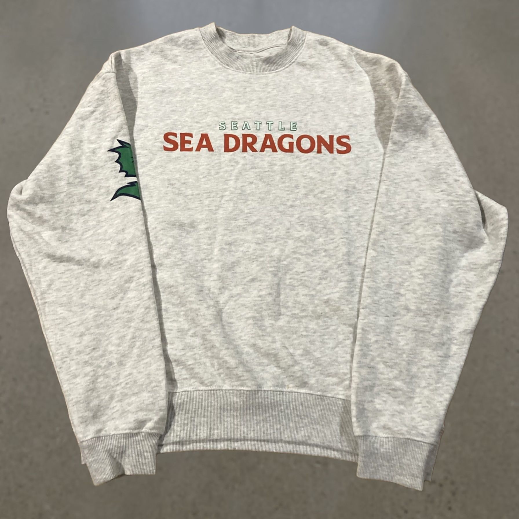 Vintage VINTAGE XFL Seattle Sea Dragons Unisex Adult Crewneck Sweatshirt M Grey Size US M / EU 48-50 / 2 - 1 Thumbnail