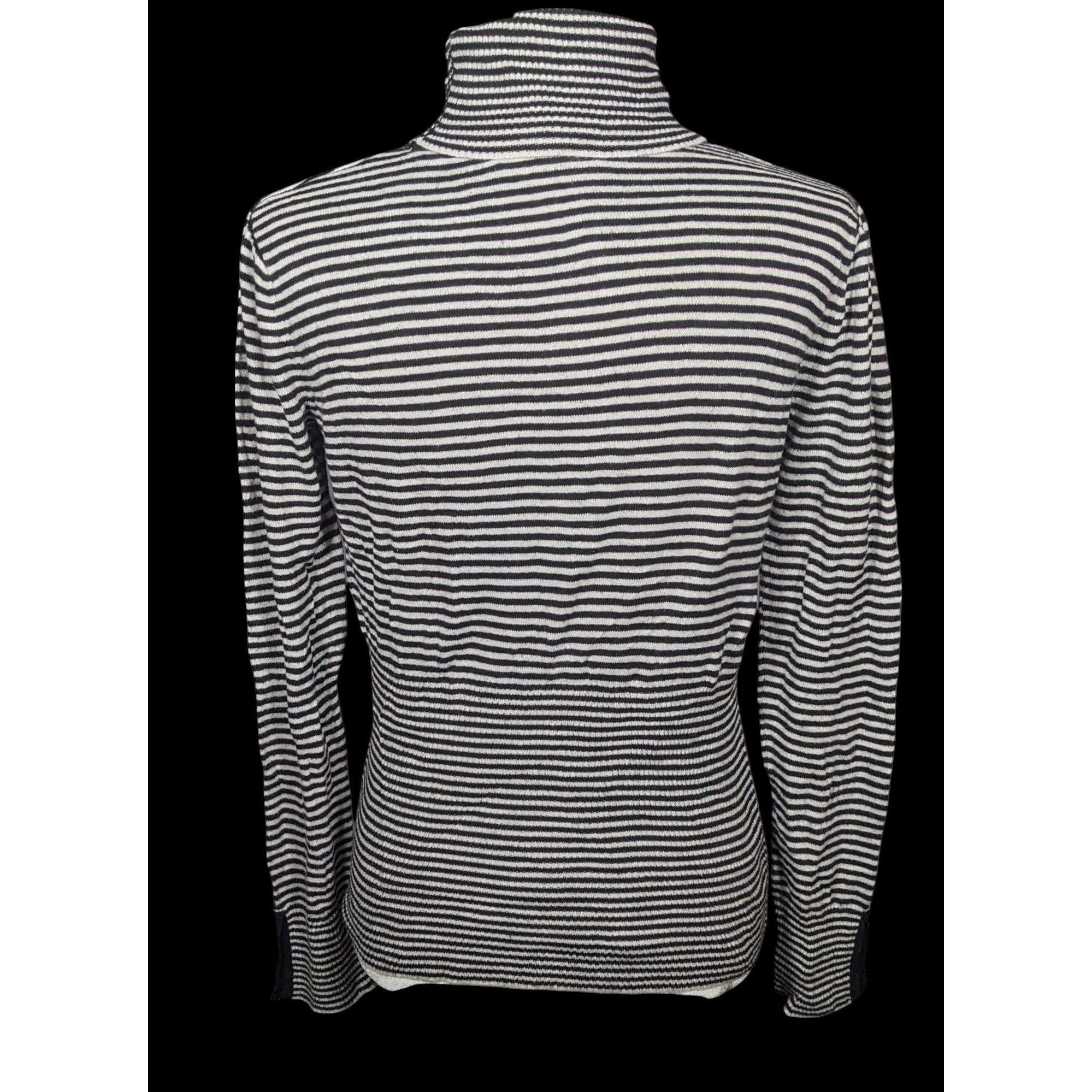 Other Delia's Black And White Striped Turtleneck Size L / US 10 / IT 46 - 3 Thumbnail