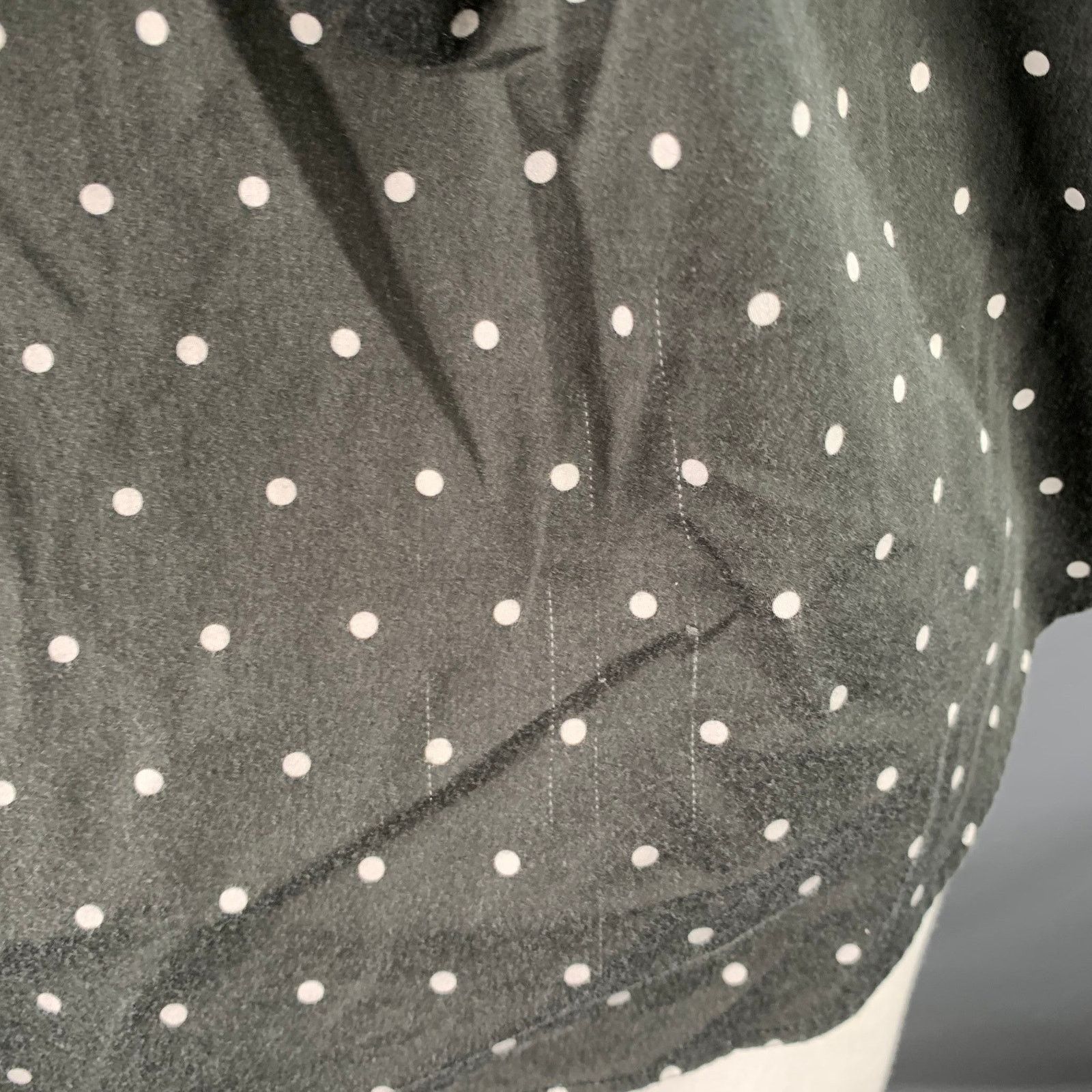 Paul Smith Black White Polka Dot Point Collar Cotton Long Sleeve Shirt Size US L / EU 52-54 / 3 - 7 Thumbnail