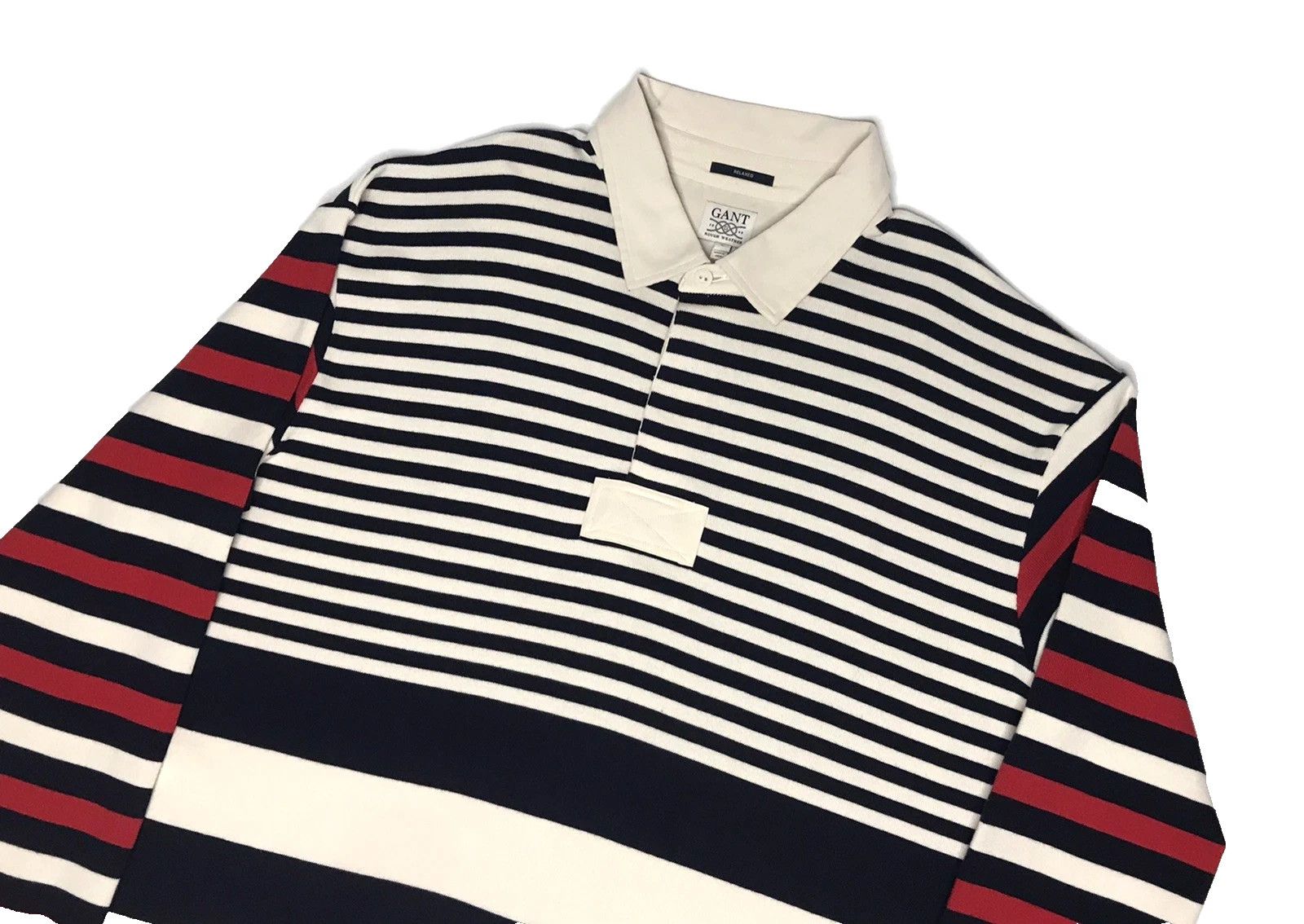 Gant Gant Rough Weather Men’s Longsleeve Rugby Polo Multi Stripe Size US L / EU 52-54 / 3 - 2 Thumbnail