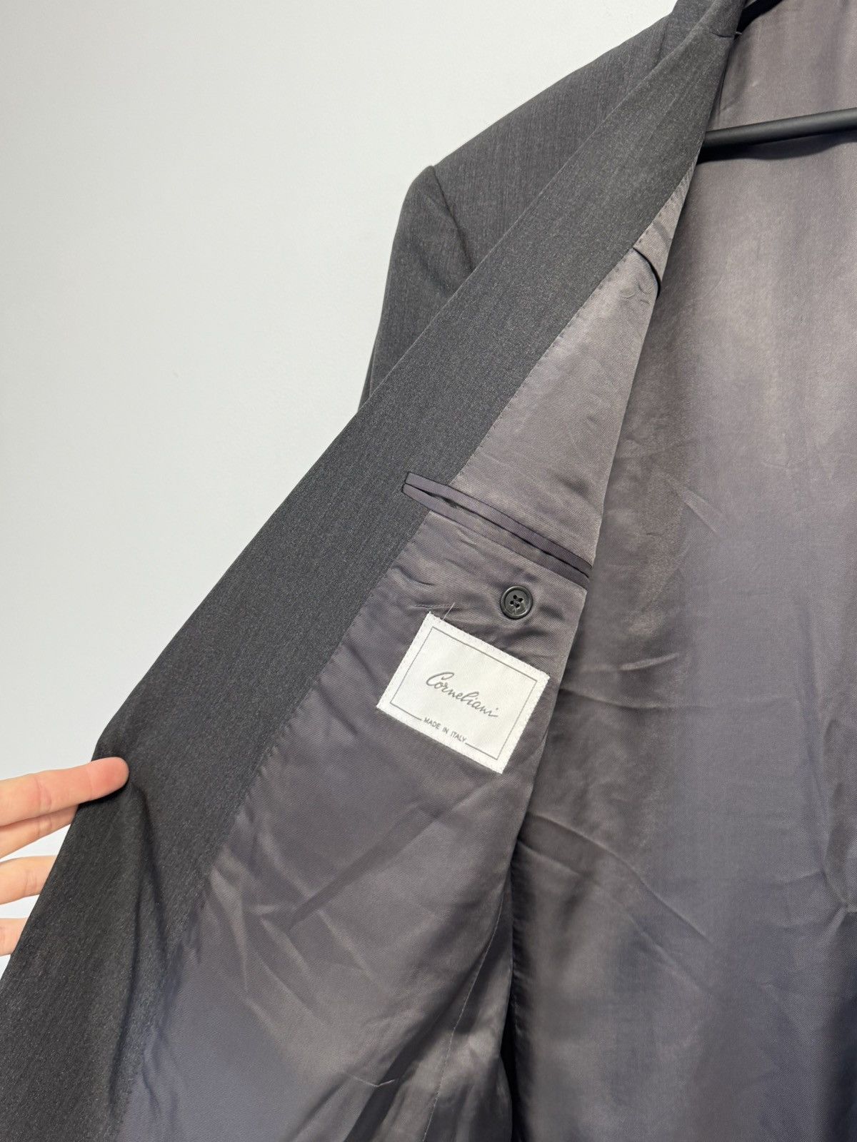 Corneliani Corneliani Men's 50R Blazer Wool Silk Check Made in Italy Size 50R - 9 Thumbnail
