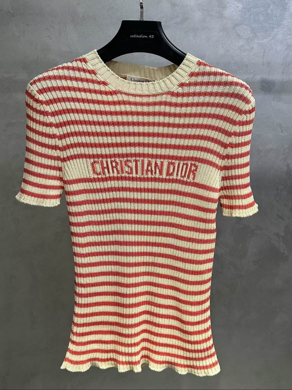 Dior Dior Striped Logo Knit Top Size 42 Size M / US 6-8 / IT 42-44 - 1 Thumbnail