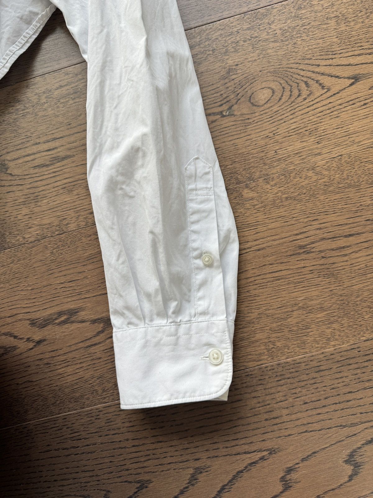 Muji MUJI Japan Organic Cotton Men Minimal Artist White Shirt Size US L / EU 52-54 / 3 - 3 Thumbnail