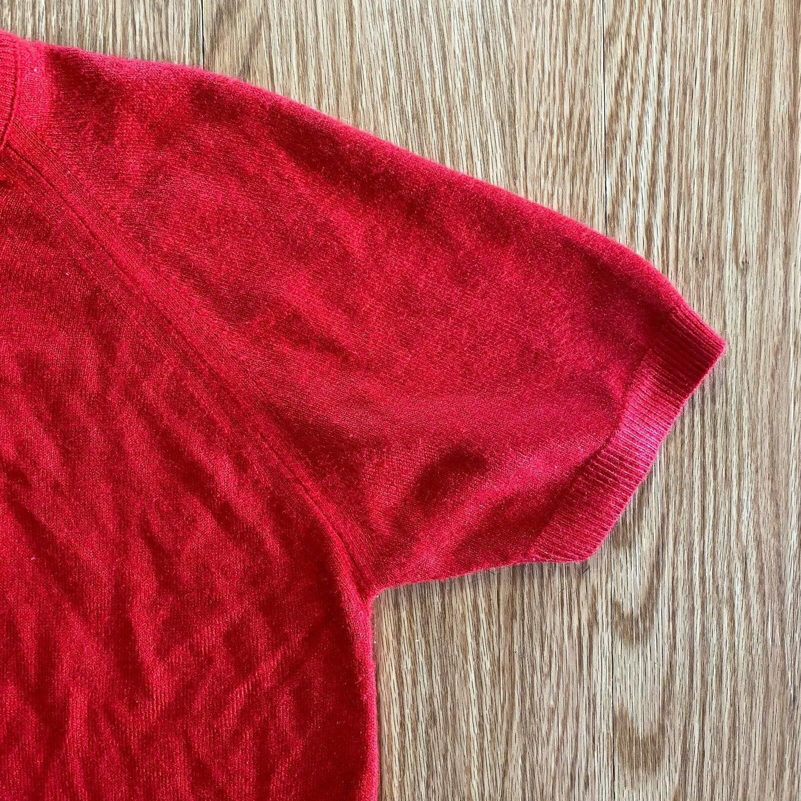 Other Designers Originals Vintage Red Short Sweater Womens Large Size L / US 10 / IT 46 - 5 Thumbnail