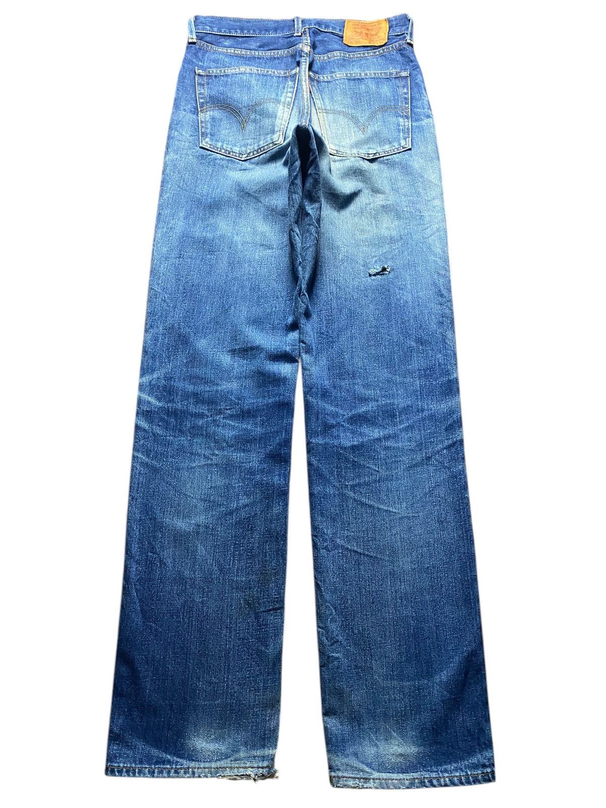 Levi's Vintage Clothing Vintage Levis 502 Mud Wash Ripped Loose Jeans Size US 30 / EU 46 - 2 Thumbnail