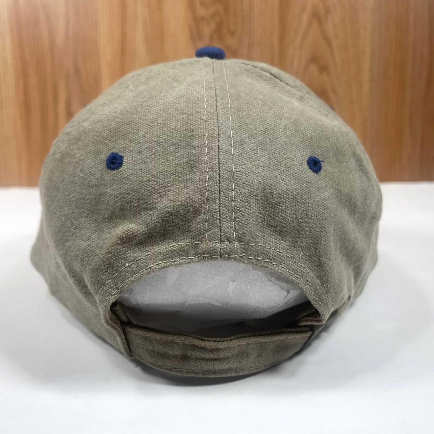Vintage AJM Headwear Hat Adult Beige GL&V Embroidered Adjustable StrapBack Baseball Cap Size ONE SIZE - 5 Thumbnail