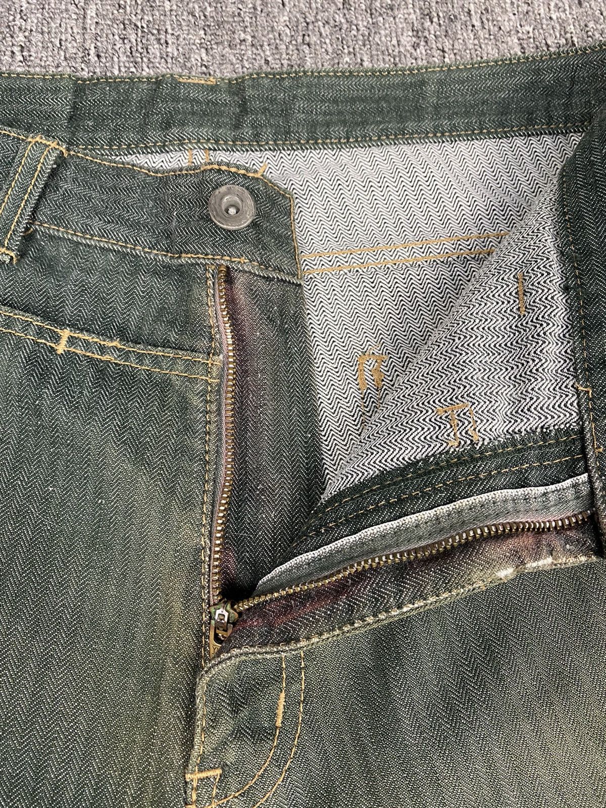 Japanese Brand Two Way Flare Herringbone Jeans Size US 32 / EU 48 - 7 Thumbnail