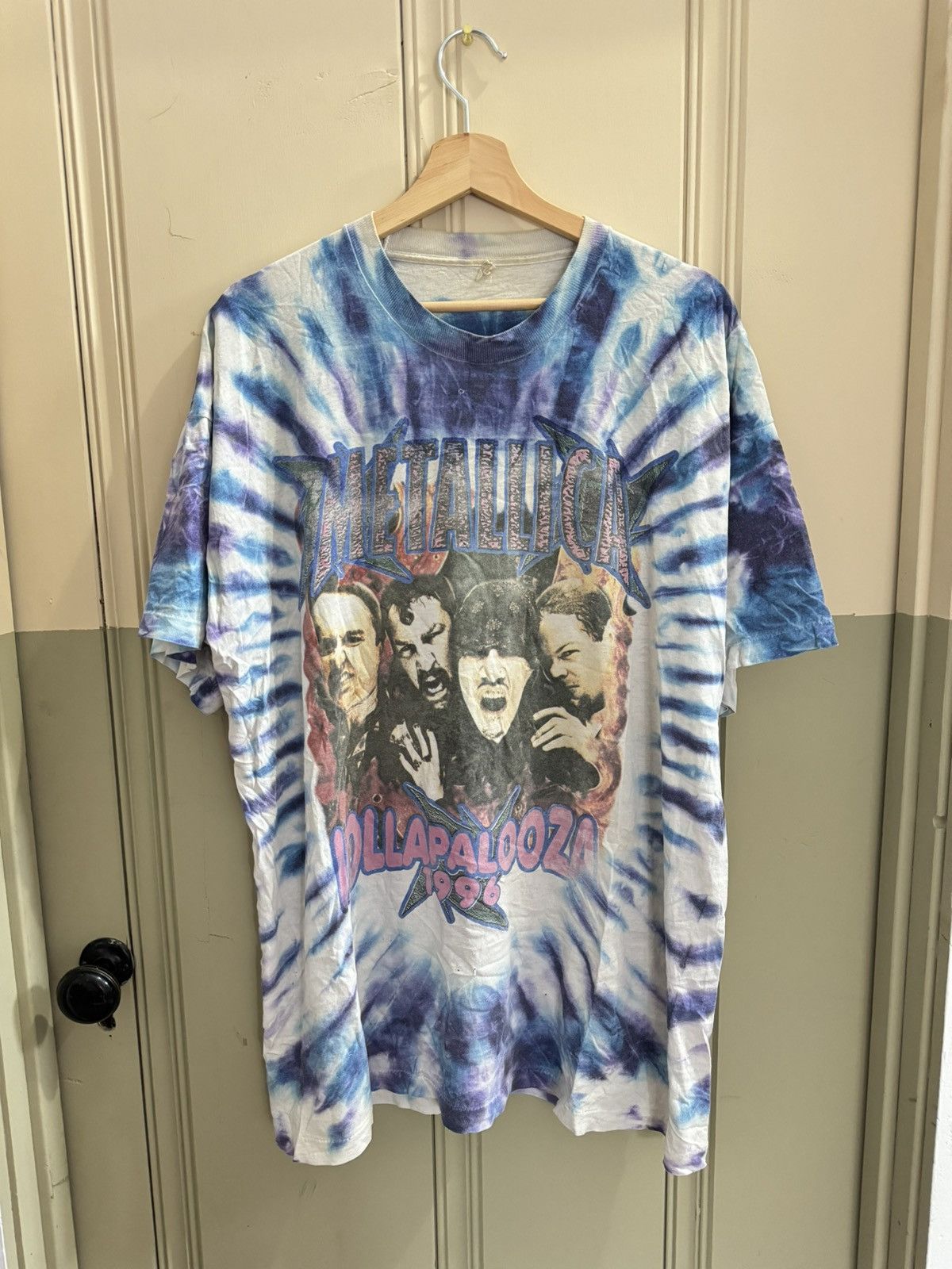 image of Lollapalooza Metallica 1996 Tie Dye Tee, Men's (Size XL)