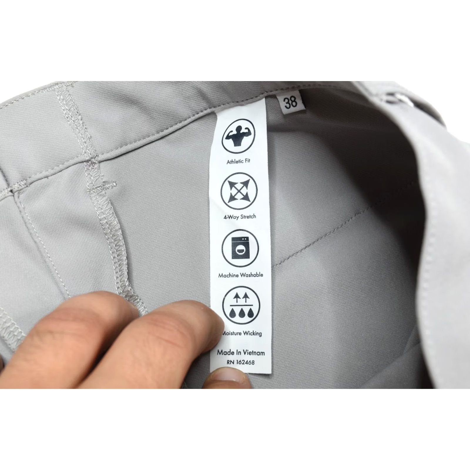 Vintage State & Liberty Performance Pants Mens 38 Gray Lightweight Stretch Athletic Fit Pants Size US 38 / EU 54 - 5 Thumbnail