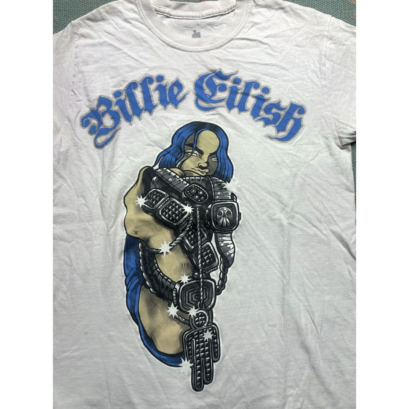 Vintage Billie Eilish graphic t shirt 2019 tour alternative pop indie band Adult Small White T-Shirt Mens Girl Boy? Size US S / EU 44-46 / 1 - 2 Thumbnail