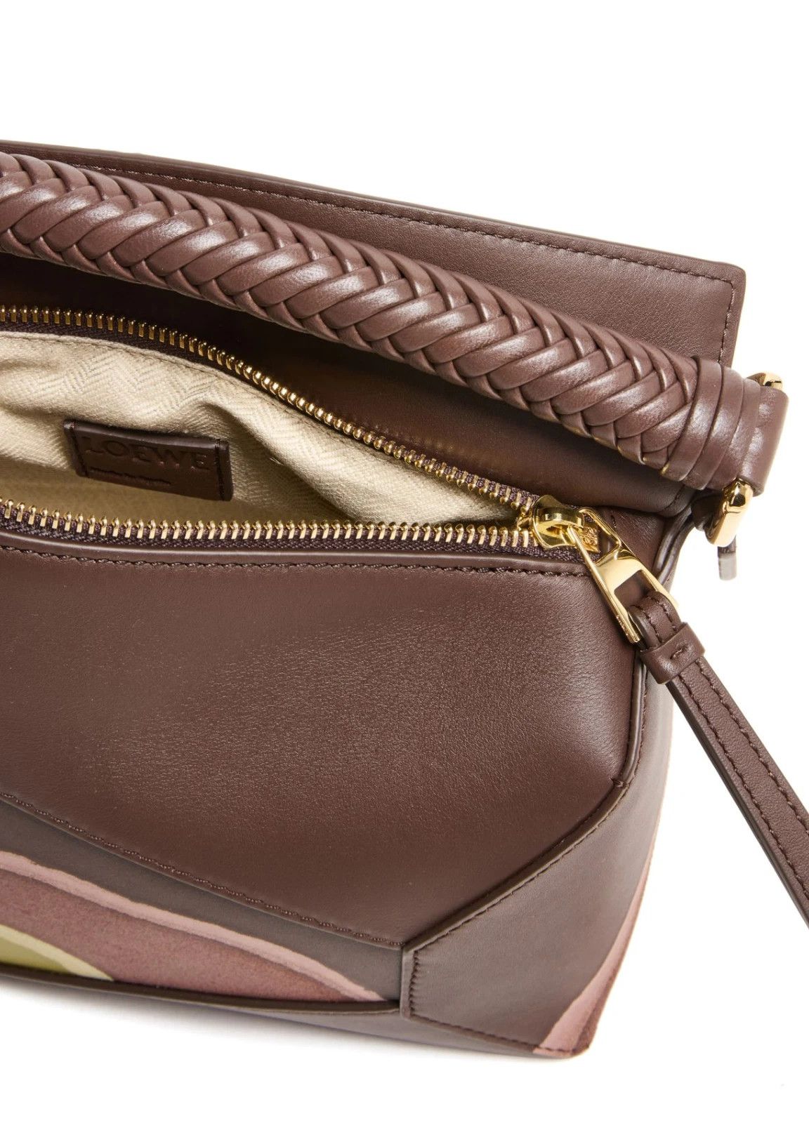 Loewe LOEWE Puzzle Small Edge Choco/Lt Moss Leather Bag Size ONE SIZE - 4 Thumbnail