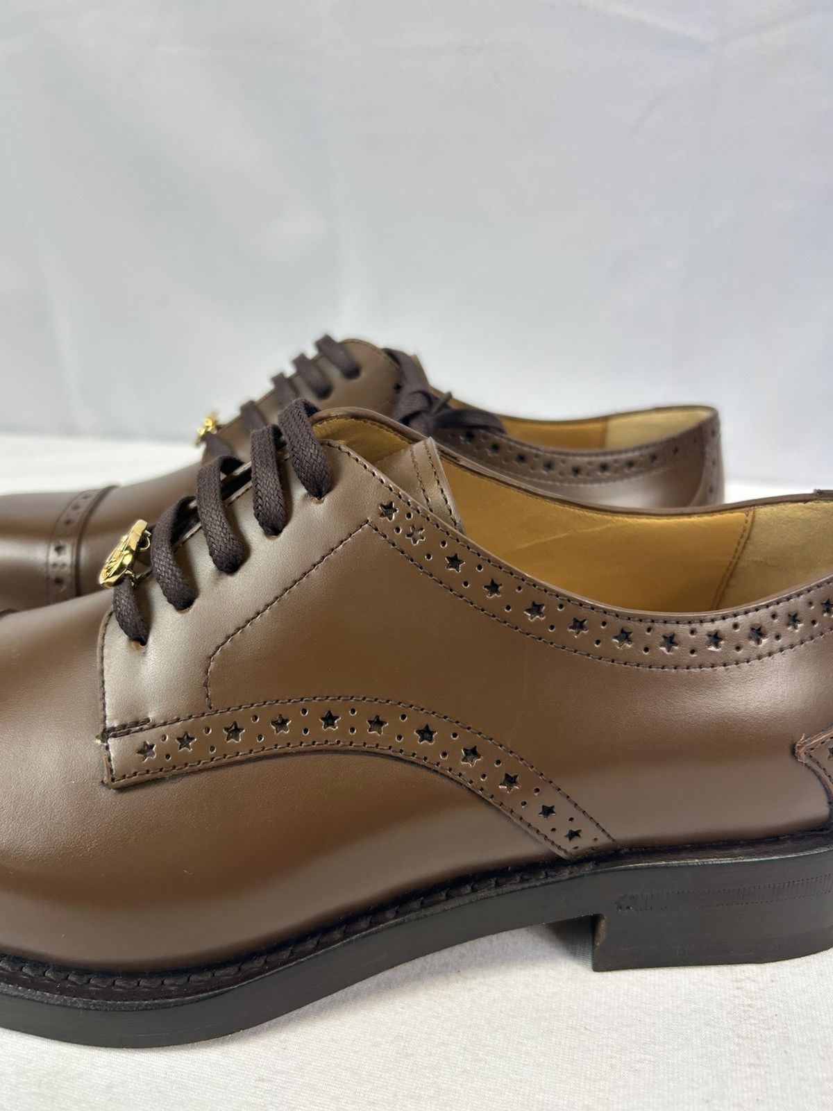 Gucci GUCCI Rooster Brogue Leather Derby Shoes Size US 9 / EU 42 - 2 Thumbnail