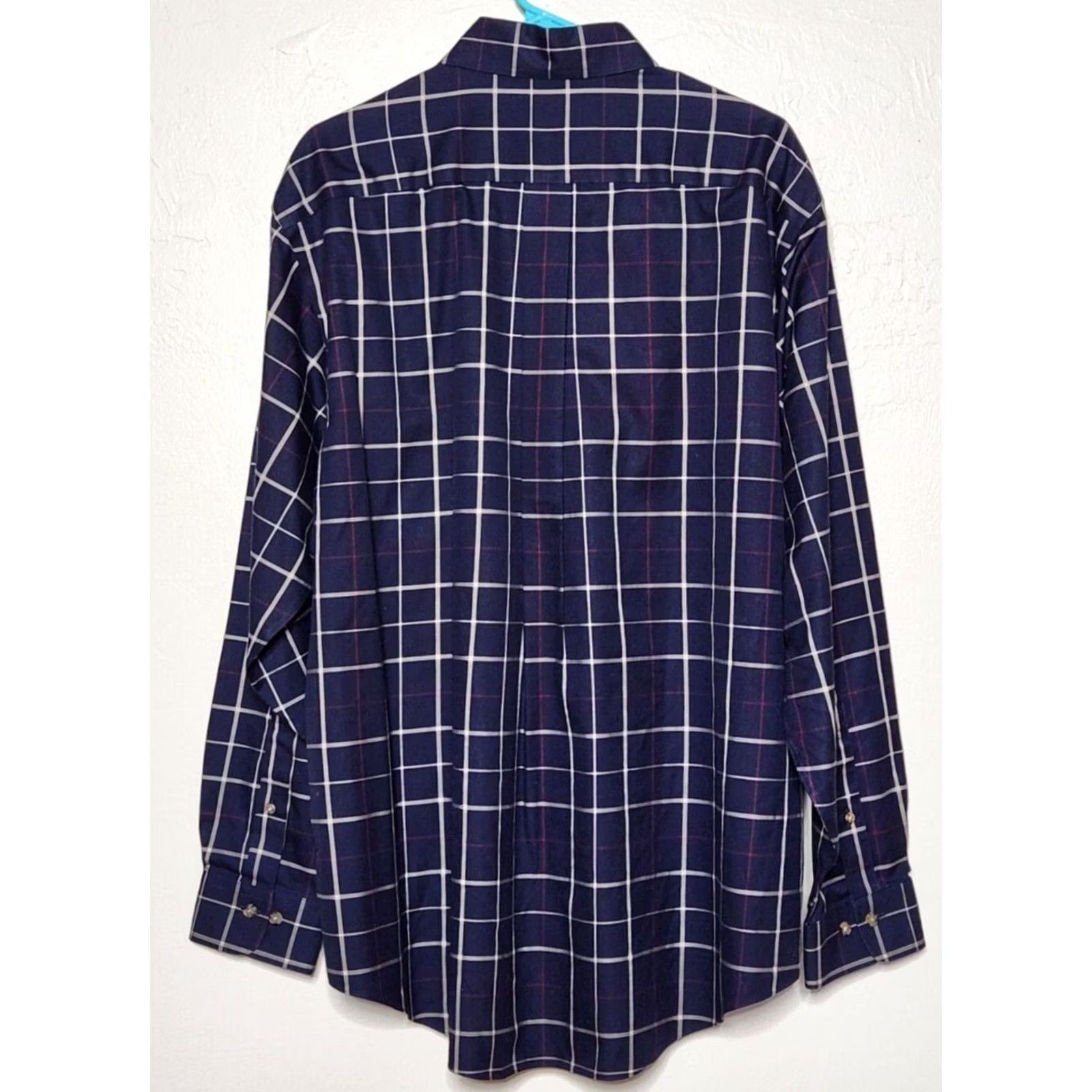 Brooks Brothers Brooks Brothers Mens L Button Down Dress Shirt Supima Cotton Plaid Non-Iron Size 42R - 2 Thumbnail