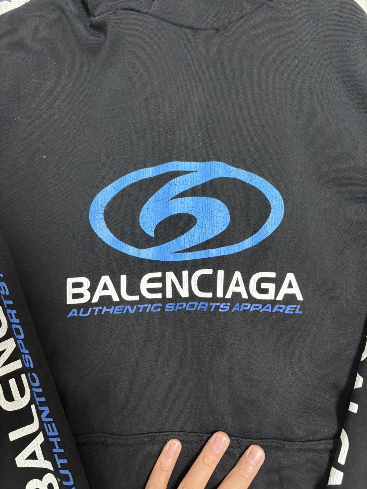 Balenciaga “Authentic Sports Apparel“Distressed Sweatshirts Size US L / EU 52-54 / 3 - 3 Thumbnail