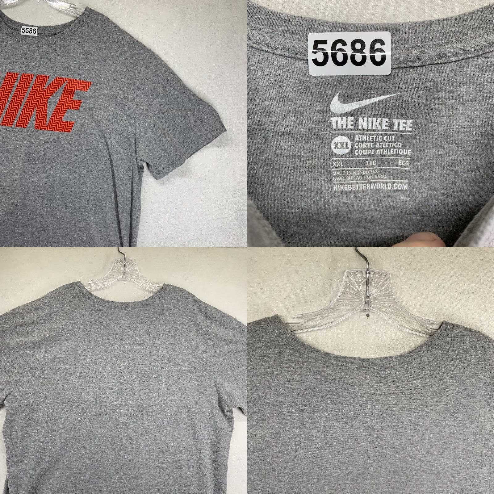 Nike Nike Graphic Print T-Shirt 2XL Gray Short Sleeve Sports 90s Mens Size US XXL / EU 58 / 5 - 8 Thumbnail