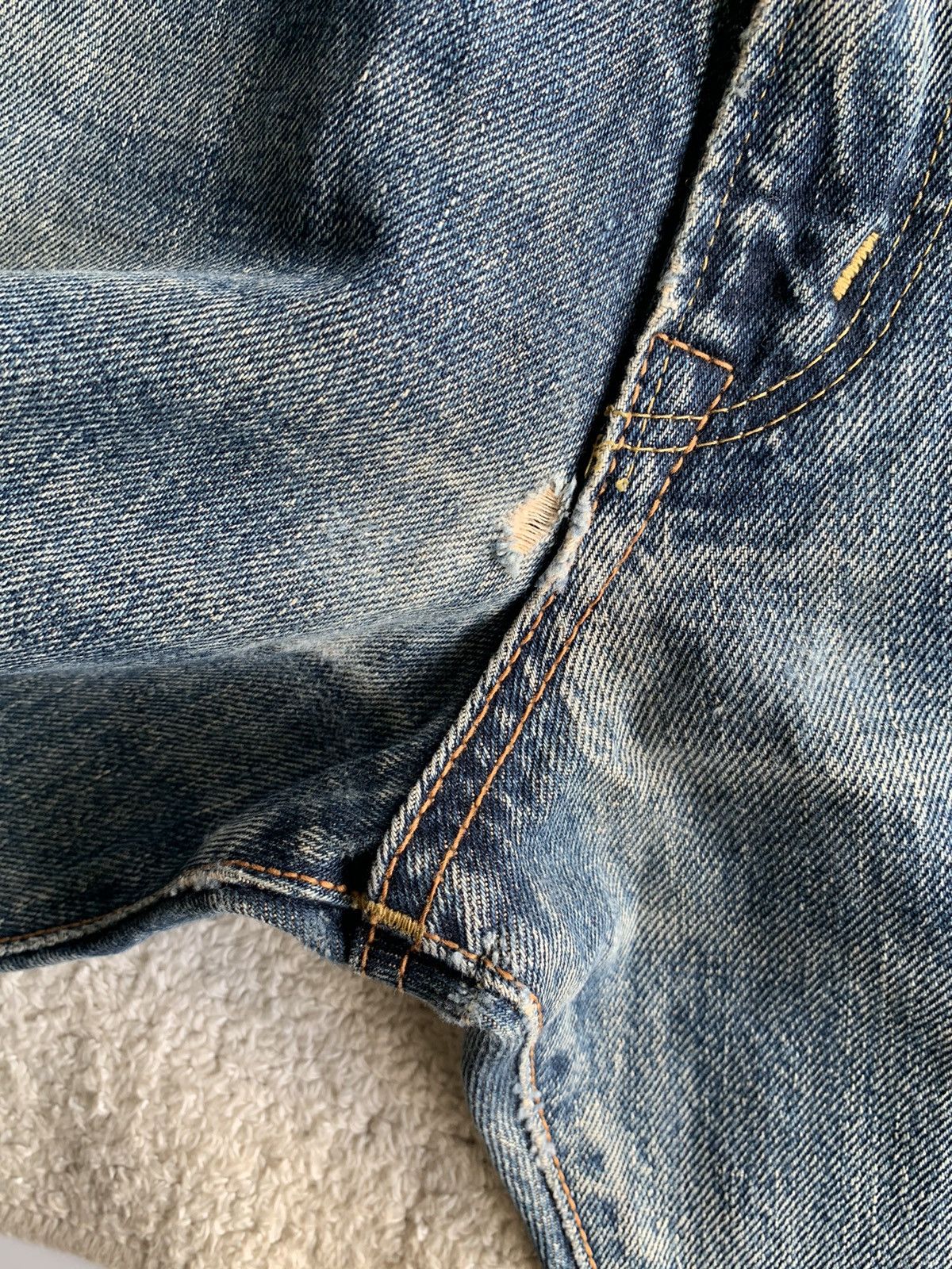 Japanese Brand × Kapital × Vintage Vintage Edwin 505X Redline Selvedge Distressed Denim☠️ Size US 31 - 25 Thumbnail