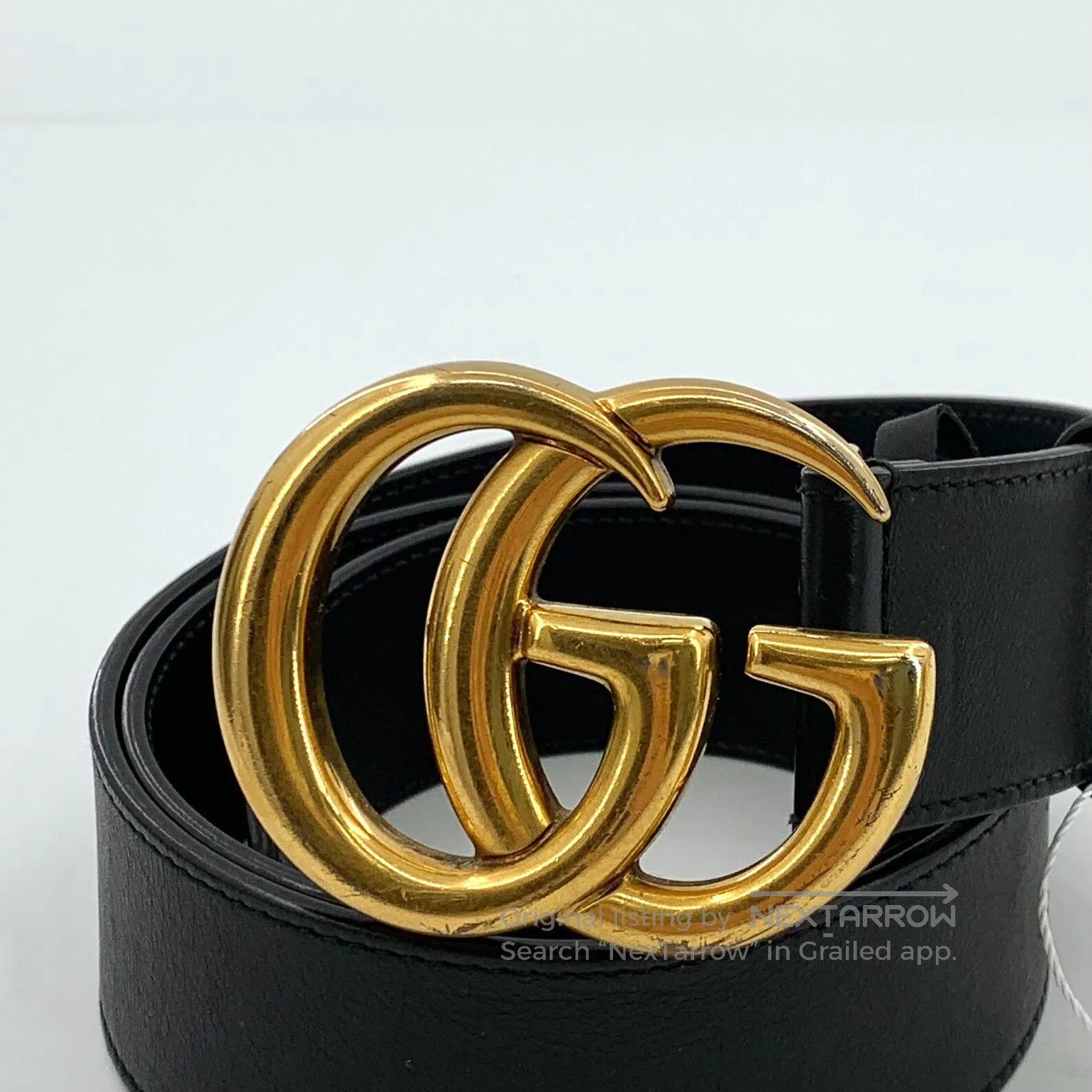 Gucci Guicci Black Double G Buckle Leather Belt| Size ONE SIZE - 3 Thumbnail