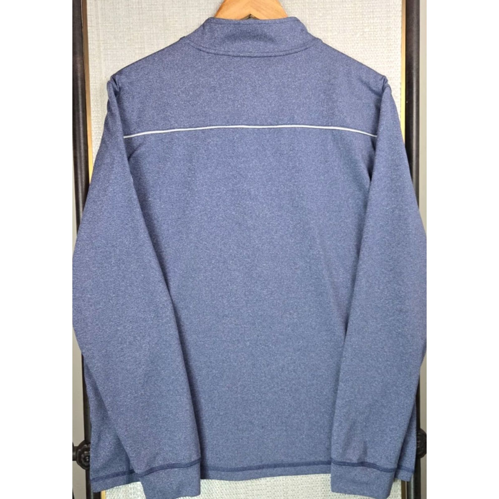 johnnie-O Johnnie-O Men's 1/4 Zip Performance Golf/Casual Pullover Windshirt Blue Space Dye L Mens Size US L / EU 52-54 / 3 - 7 Thumbnail
