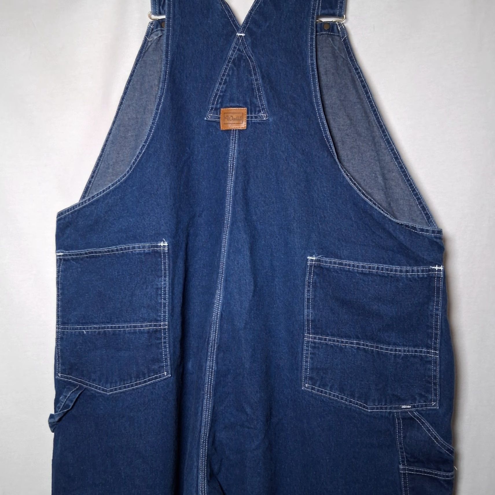 Walls Walls Workwear Overalls Jeans Denim Carpenter 52x31 Blue Men Bibs 5-Pocket Denim Work Bibs Dark Wash Mens Workwear Size US 36 / EU 52 - 6 Thumbnail