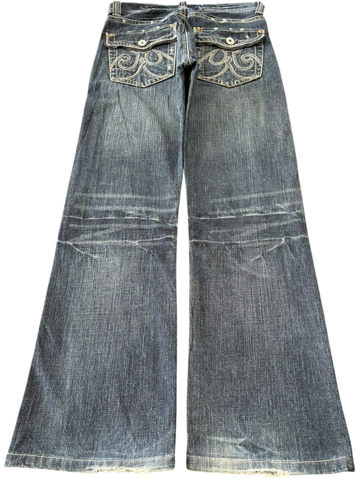 Japanese Brand Vintage Japanese Brand Distressed Bootcut Jeans Size US 30 / EU 46 - 2 Thumbnail