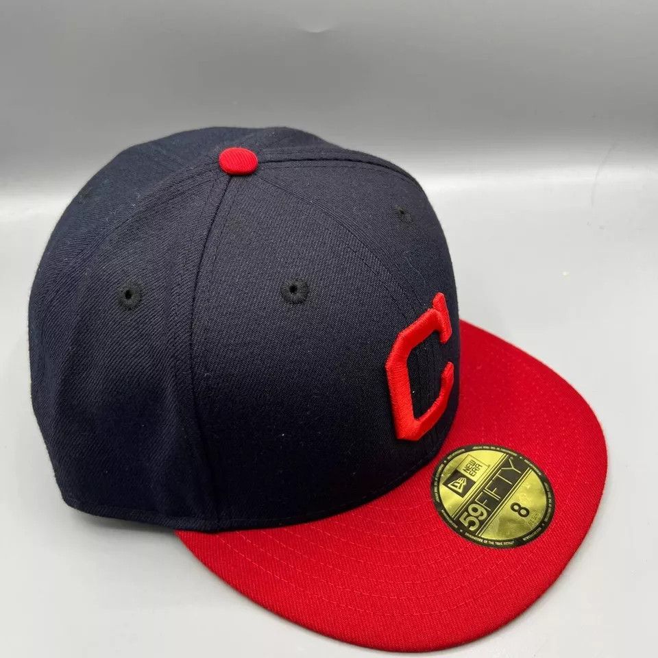 New Era Cleveland Indians Guardians Hat Men 8 Fitted Cap New Size ONE SIZE - 3 Thumbnail